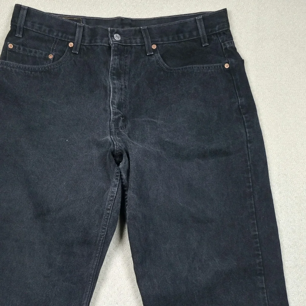 Vintage 90s Levi's 550 Jeans Mens 38x30 Relaxed‎ Fit Tapered Leg Black Dad Jean